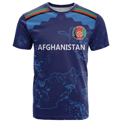 Afghan Atalans Cricket Custom T-Shirt Afghanistan Map with Sporty Style Graphic Tee