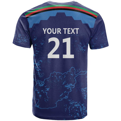 Afghan Atalans Cricket Custom T-Shirt Afghanistan Map with Sporty Style Graphic Tee