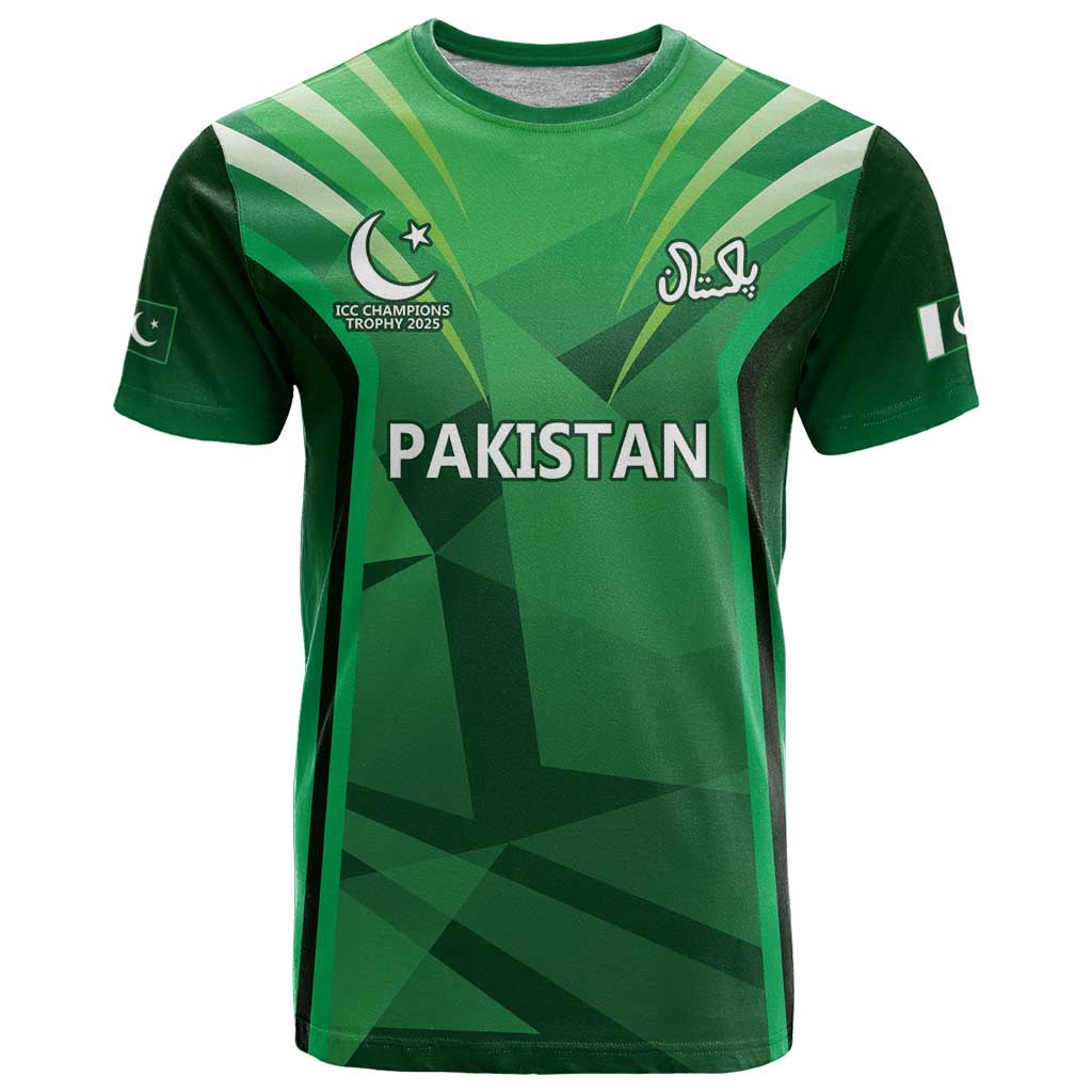 Pakistan Cricket Custom T-Shirt The Green Shirts with Sporty Pattern Graphic Tee