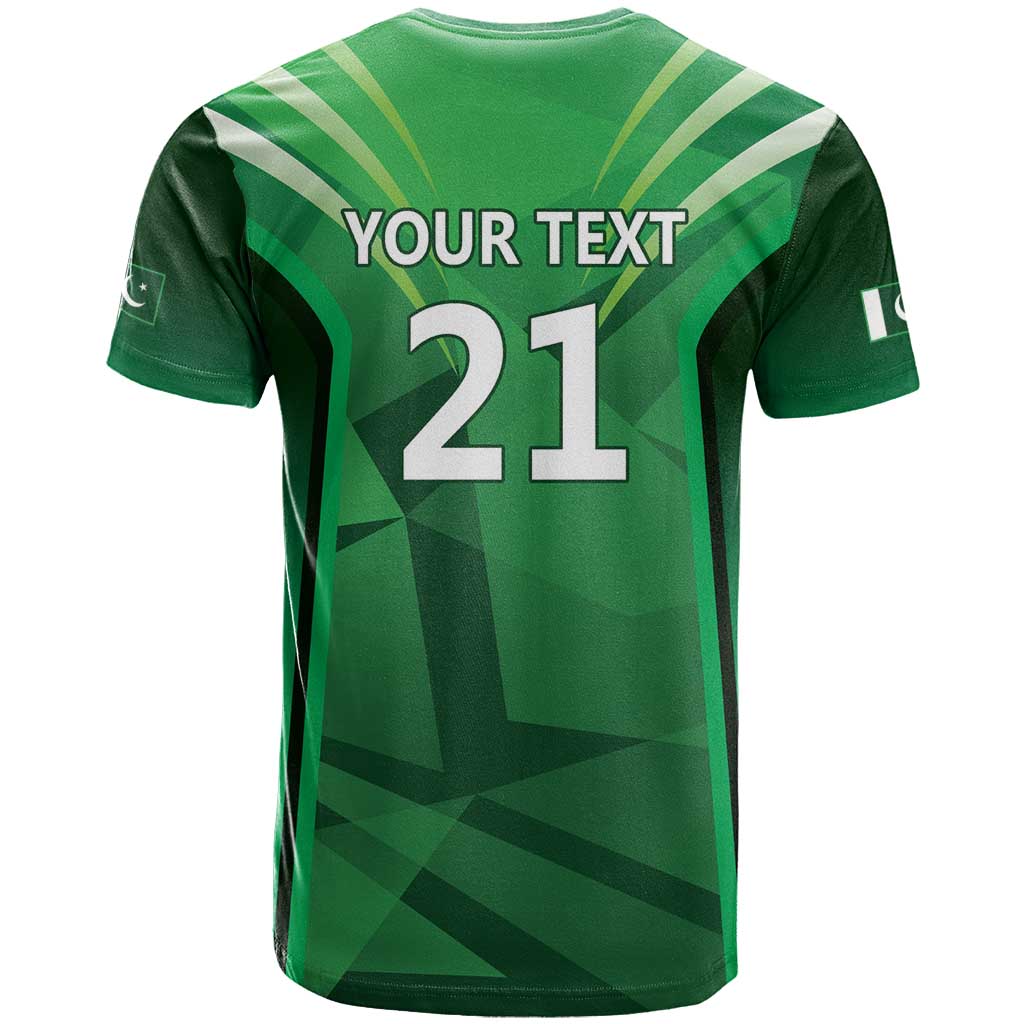 Pakistan Cricket Custom T-Shirt The Green Shirts with Sporty Pattern Graphic Tee
