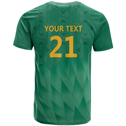 South Africa Cricket Custom T-Shirt Proteas Green Graphic Tee