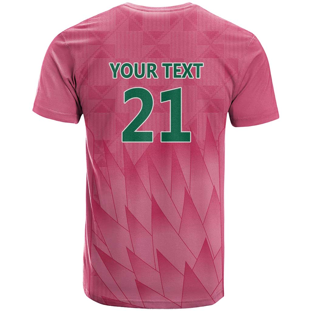 South Africa Cricket Custom T-Shirt Proteas Pink Graphic Tee