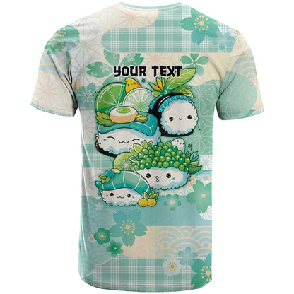 Personalized Japanese Kawaii Sushi T-Shirt Green Wagara Palaka This Is How I Roll Graphic Tee