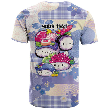 Personalized Japanese Kawaii Sushi T-Shirt Blue Wagara Palaka This Is How I Roll Graphic Tee
