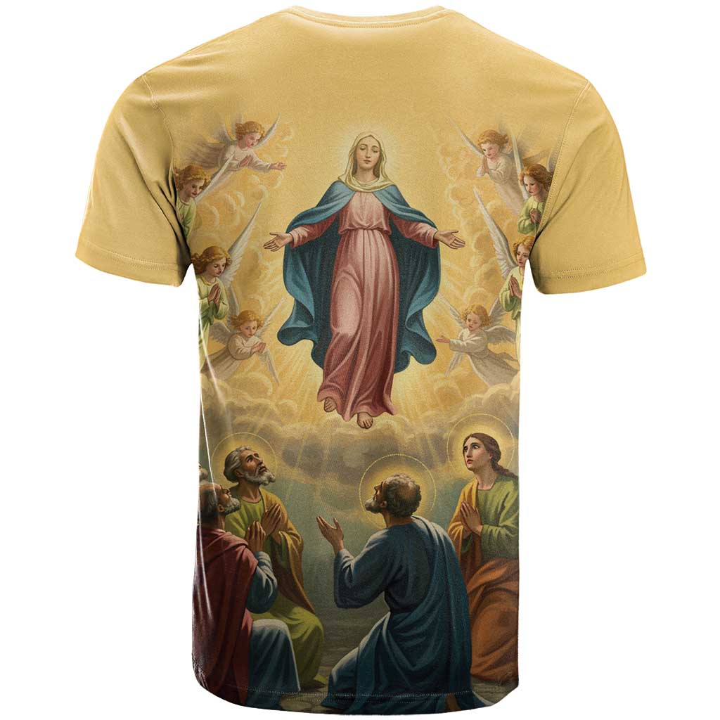 Assumption Virgin Mary to Heaven T-Shirt Falling Asleep of the Mother of God Graphic Tee
