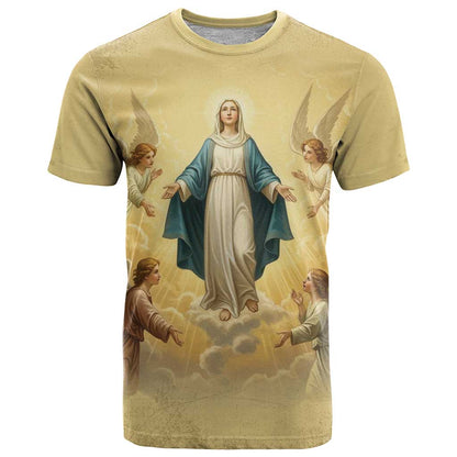 Blessed Virgin Mary T-Shirt Falling Asleep of the Mother of God Graphic Tee
