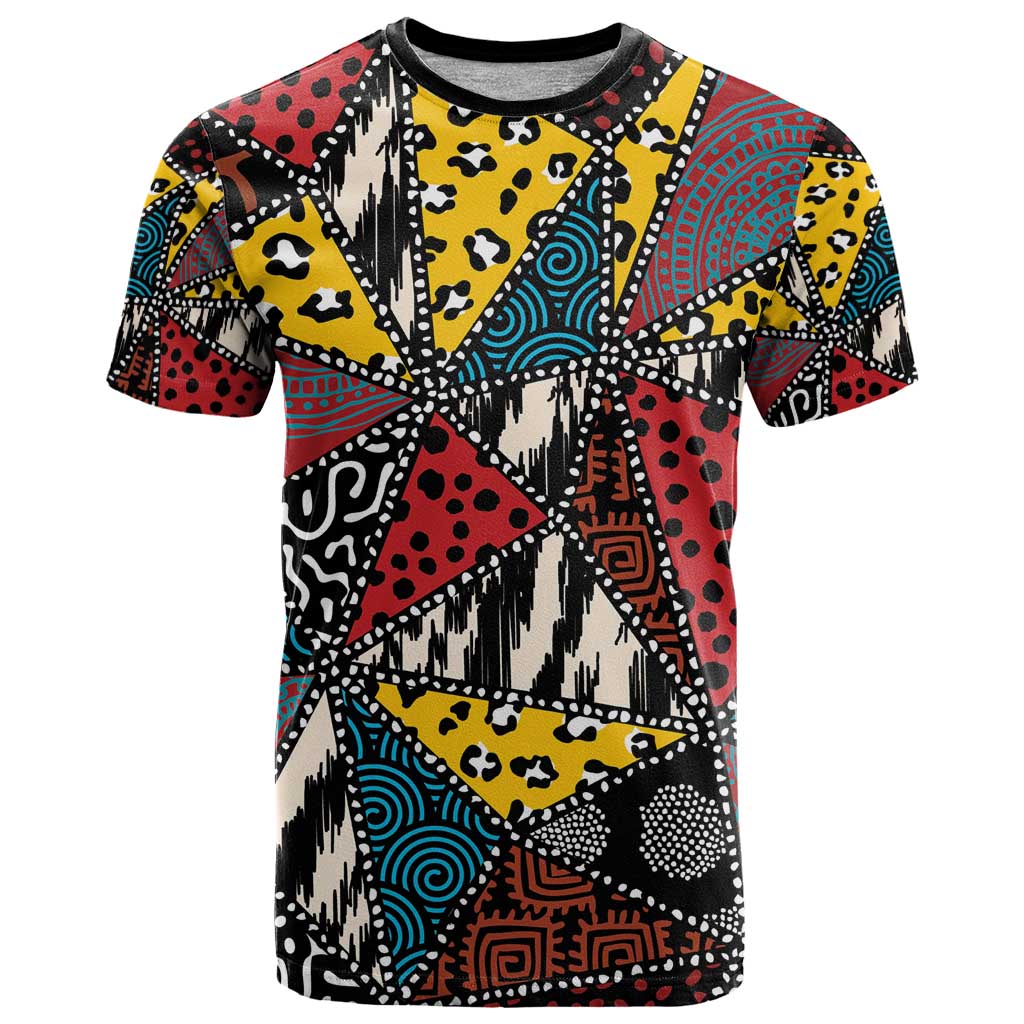Wild Animal Skins T-Shirt Triangles Pattern Afro Pattern Style Graphic Tee