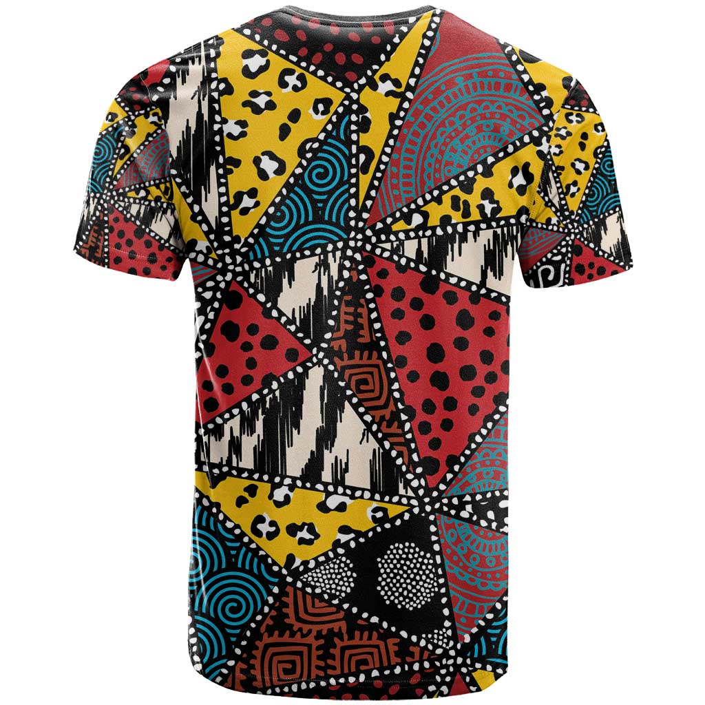 Wild Animal Skins T-Shirt Triangles Pattern Afro Pattern Style Graphic Tee