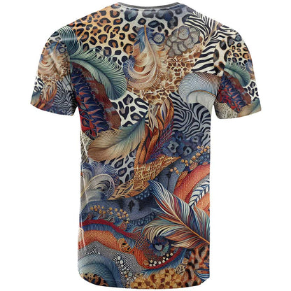 Wild Animal Skins T-Shirt Unique Leopard Zebra And Snake Patterns Graphic Tee