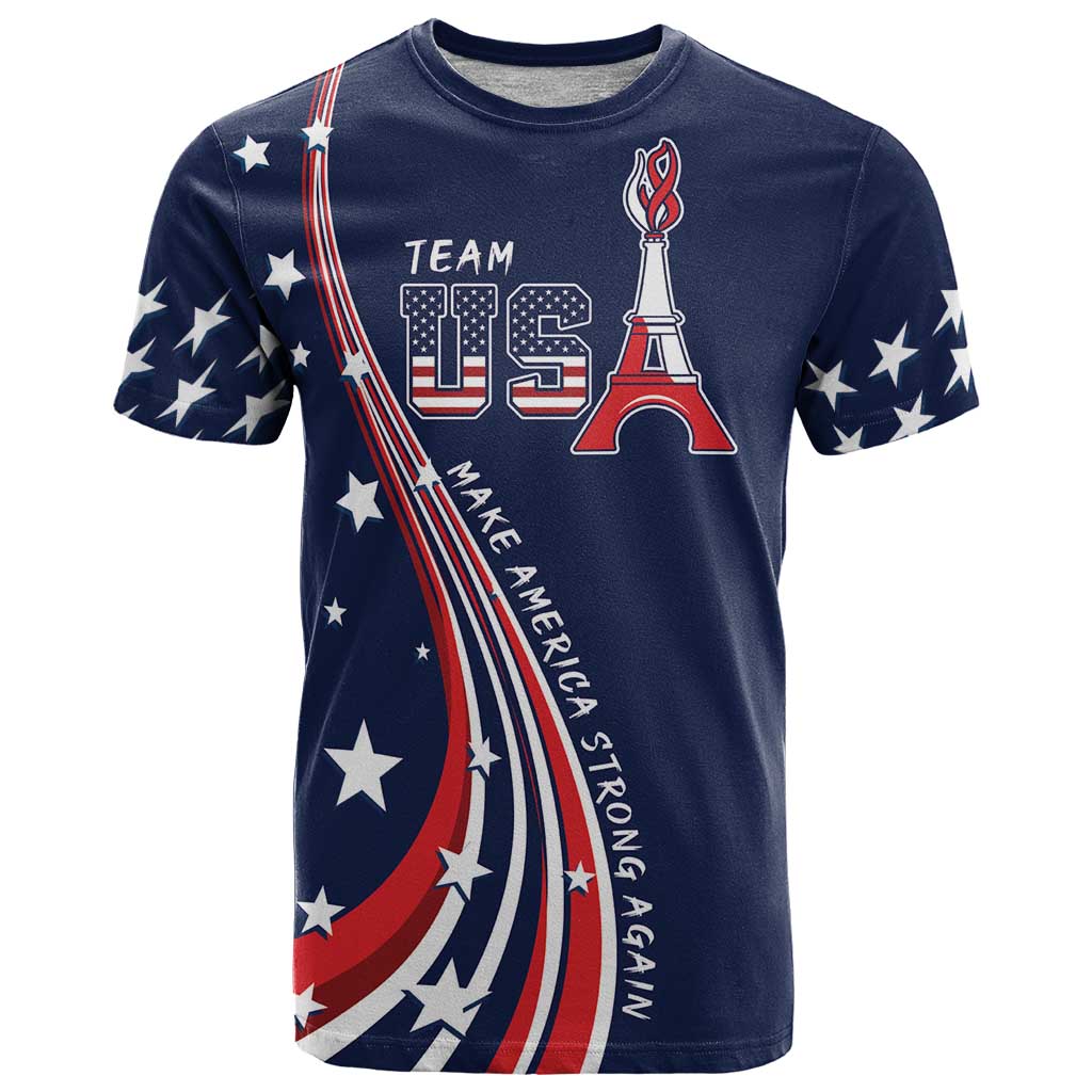 Personalized USA One For All T-Shirt Go Paris 2024 Graphic Tee