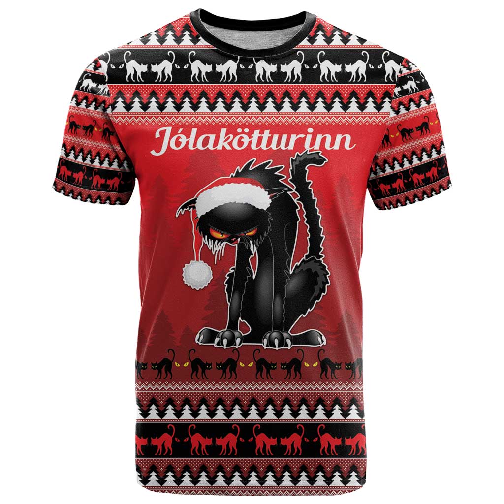 Jolakotturinn Iceland T-Shirt Yule Cat Merry Christmas Graphic Tee