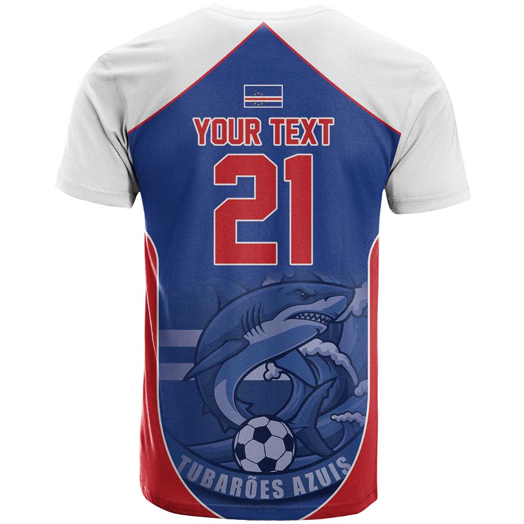 World Football 2026 Cape Verde Custom T-Shirt Tubaroes Azuis Blue Shark Graphic Tee