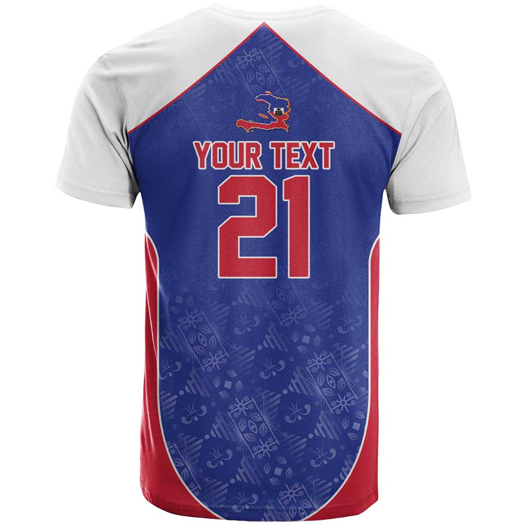 World Football 2026 Afro-Haiti Custom T-Shirt Together For Ayiti Blue Style Graphic Tee