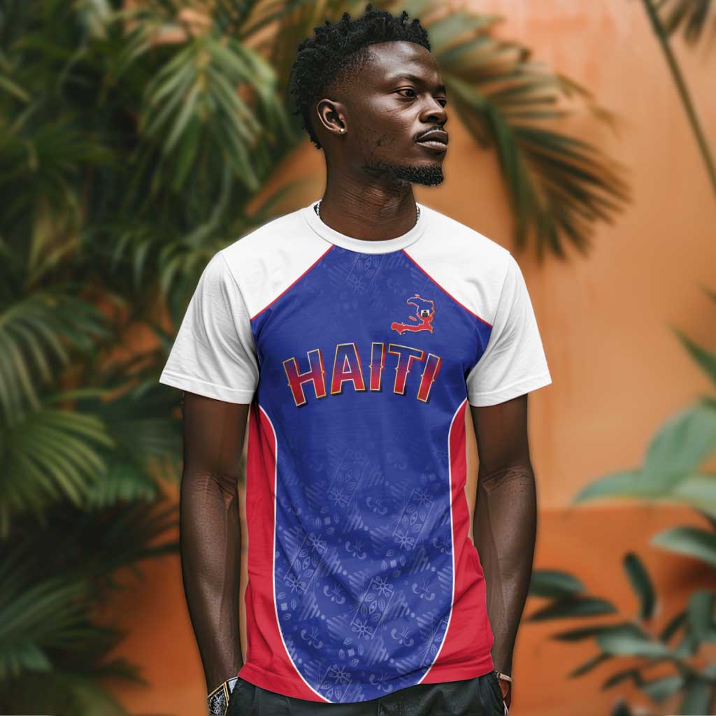 World Football 2026 Afro-Haiti Custom T-Shirt Together For Ayiti Blue Style Graphic Tee