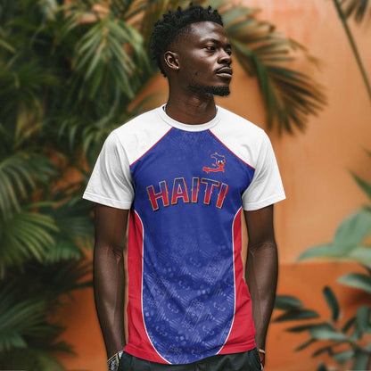 World Football 2026 Afro-Haiti Custom T-Shirt Together For Ayiti Blue Style Graphic Tee
