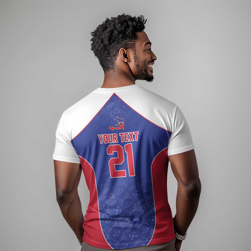 World Football 2026 Afro-Haiti Custom T-Shirt Together For Ayiti Blue Style Graphic Tee