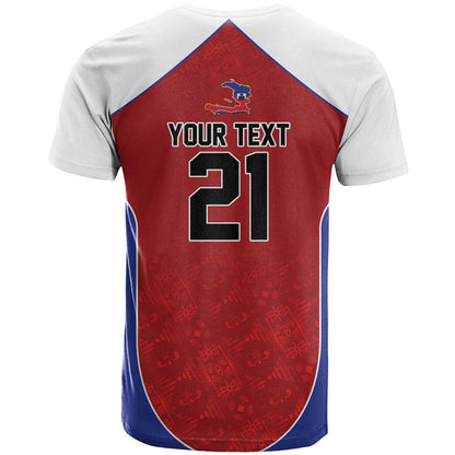 World Football 2026 Afro-Haiti Custom T-Shirt Together For Ayiti Red Style Graphic Tee