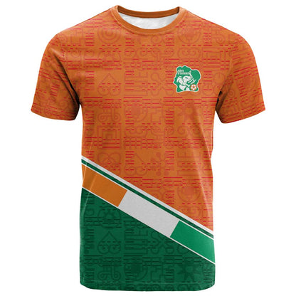 World Football 2026 Ivory Coast Custom T-Shirt African Adinkra Pattern Graphic Tee