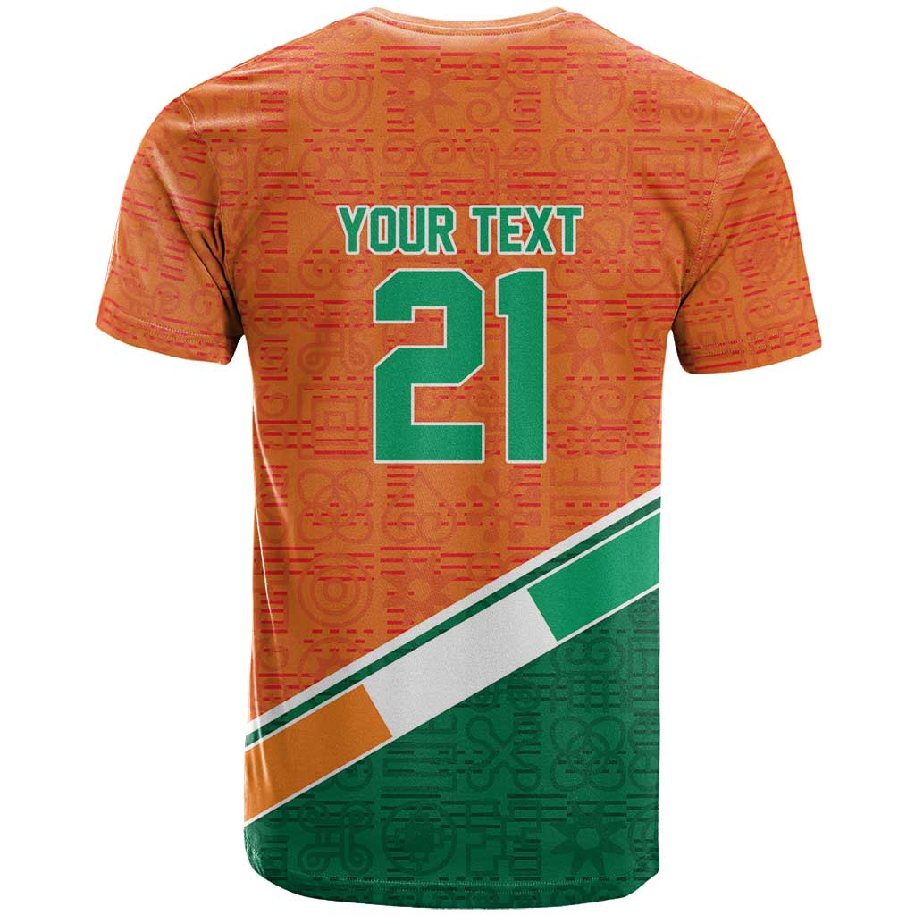 World Football 2026 Ivory Coast Custom T-Shirt African Adinkra Pattern Graphic Tee
