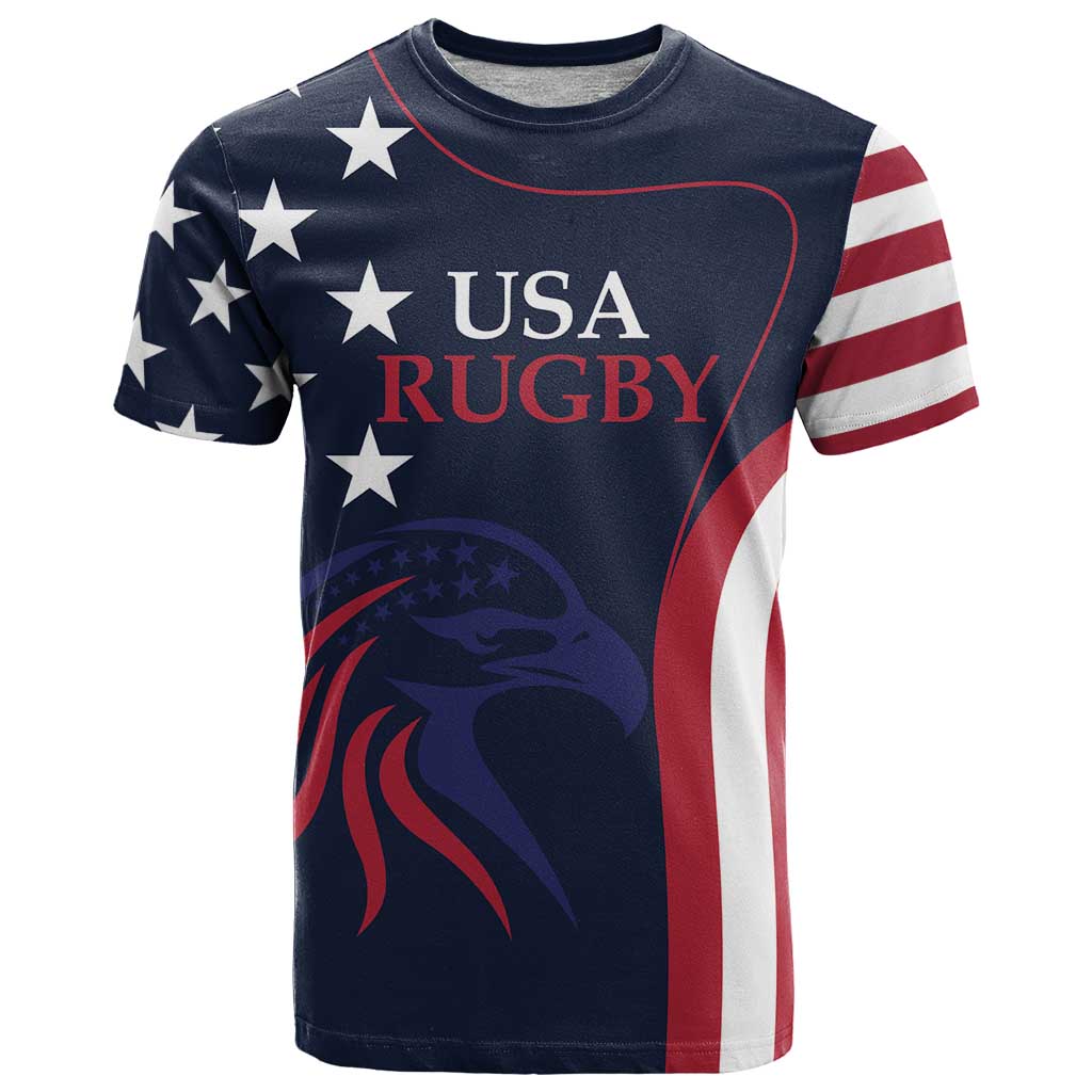 Custom USA Rugby T-Shirt The Eagles Summer Paris 2024 Graphic Tee