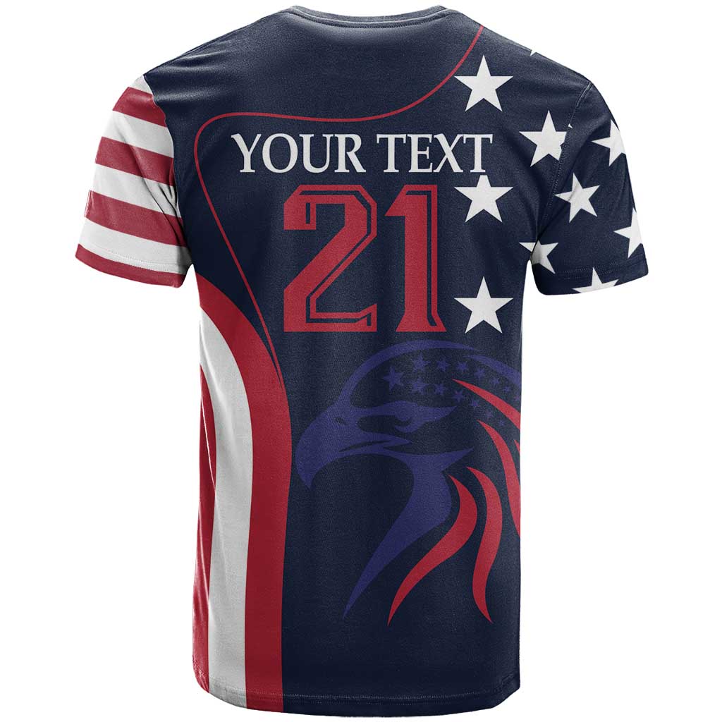 Custom USA Rugby T-Shirt The Eagles Summer Paris 2024 Graphic Tee