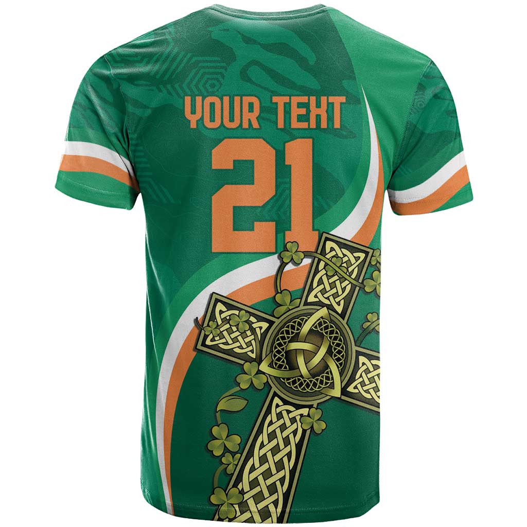 Custom Ireland Rugby T-Shirt Green Celtic Knot Summer Paris 2024 Graphic Tee