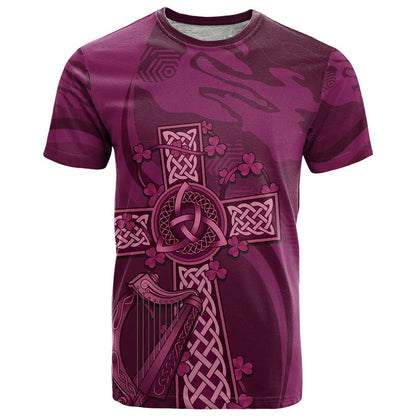 Ireland Rugby T-Shirt Maroon Celtic Knot Summer Paris 2024 Graphic Tee