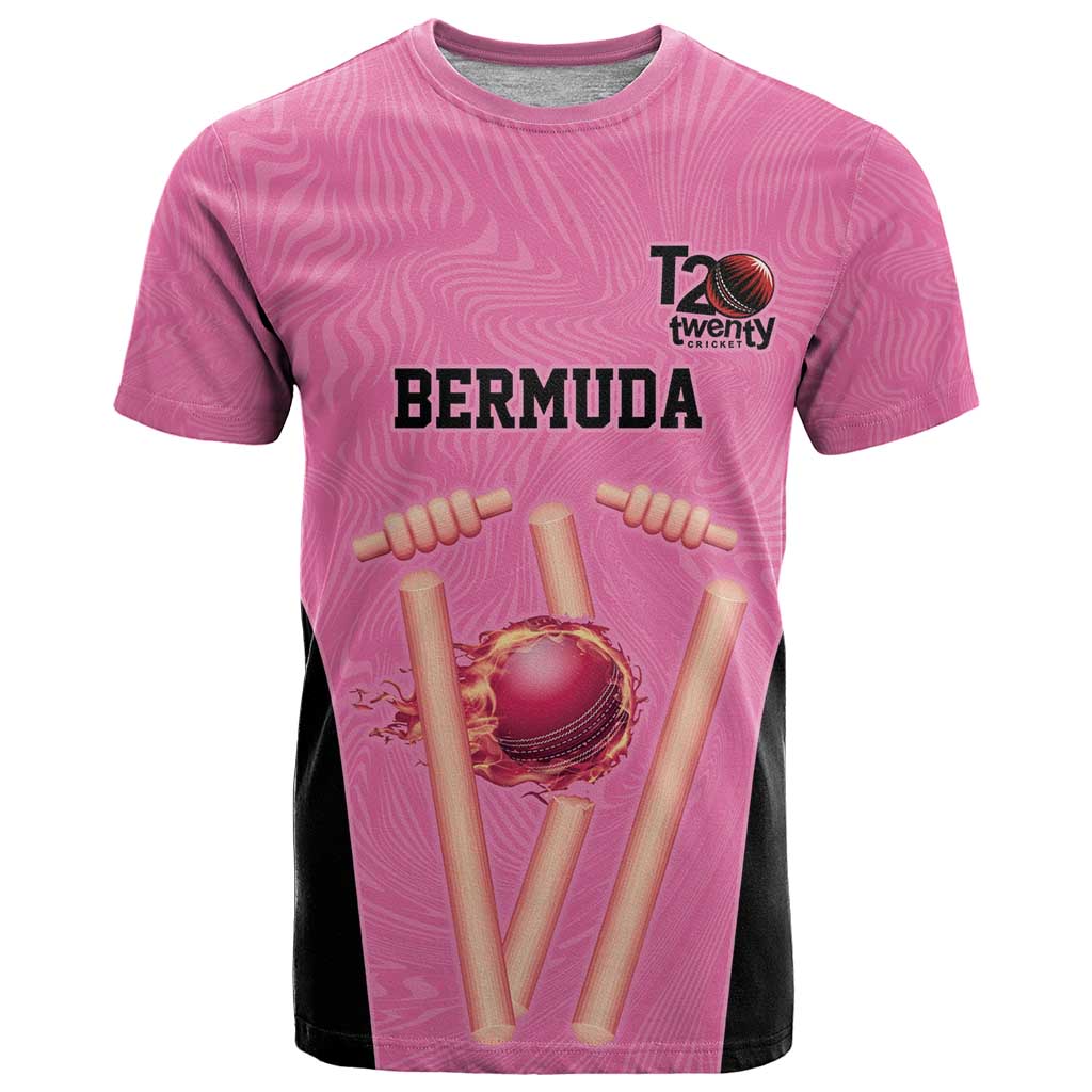 Bermuda Cricket Custom T-Shirt Quo Fata Ferunt Sporty Graphic Tee