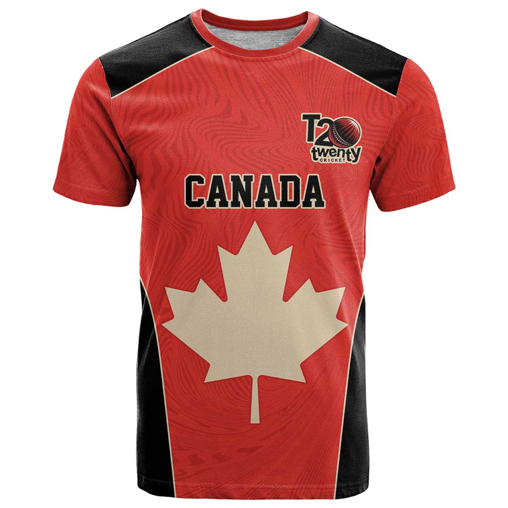 Canada Cricket Custom T-Shirt Classic Maple Leaf Graphic Tee