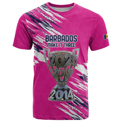 Caribbean Cricket Barbados Personalized T-Shirt Make It Three 2025 is Ours Graphic Tee