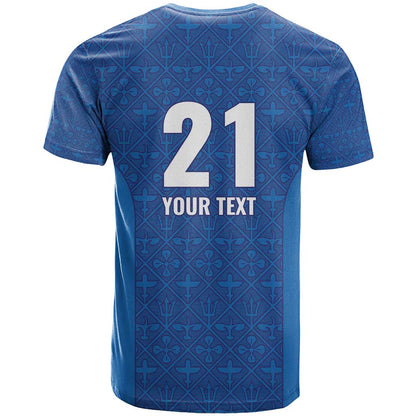 Caribbean Cricket Barbados Custom T-Shirt Strike of the Tridents Graphic Tee