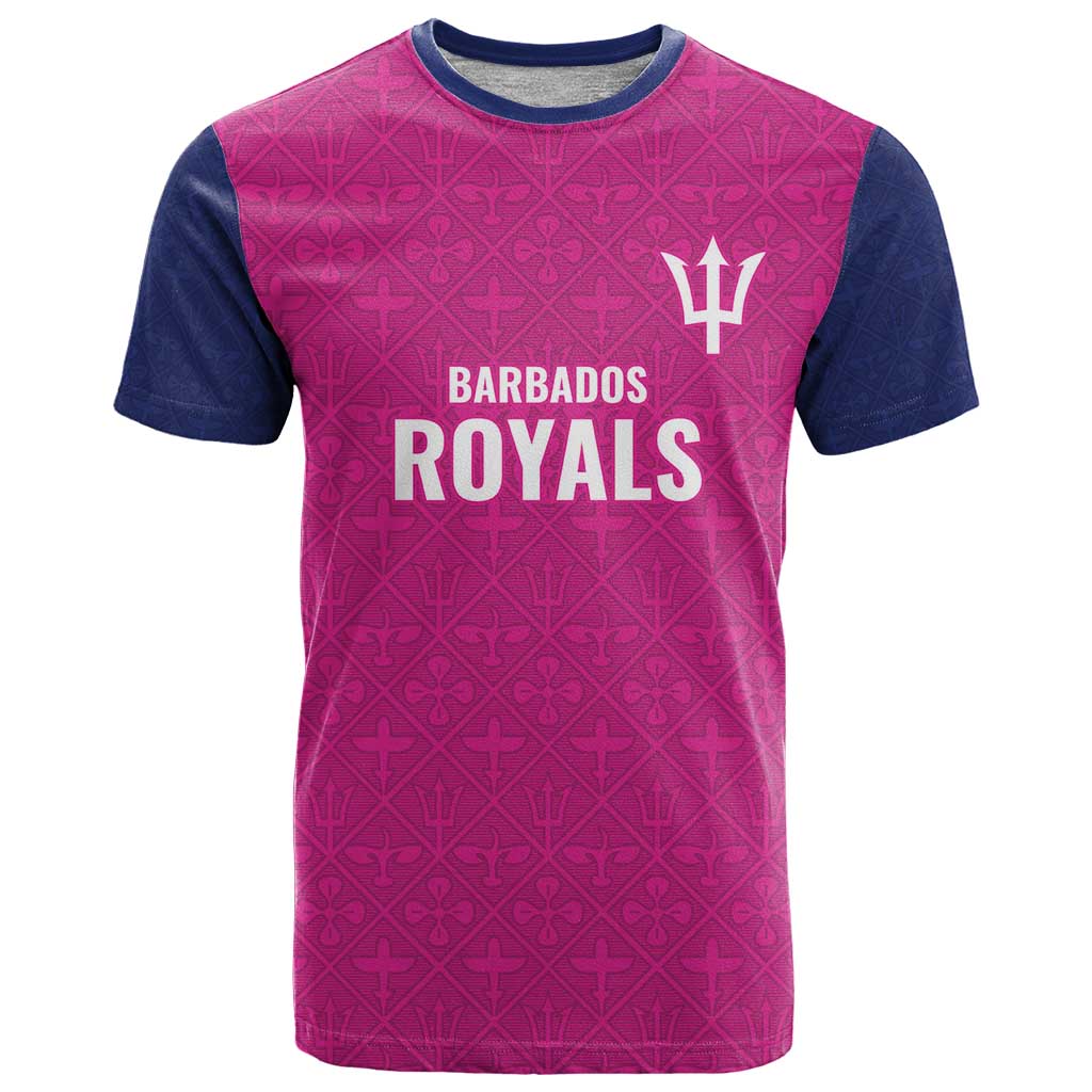 Caribbean Cricket Barbados Custom T-Shirt Strike of the Tridents Pink Fury Graphic Tee