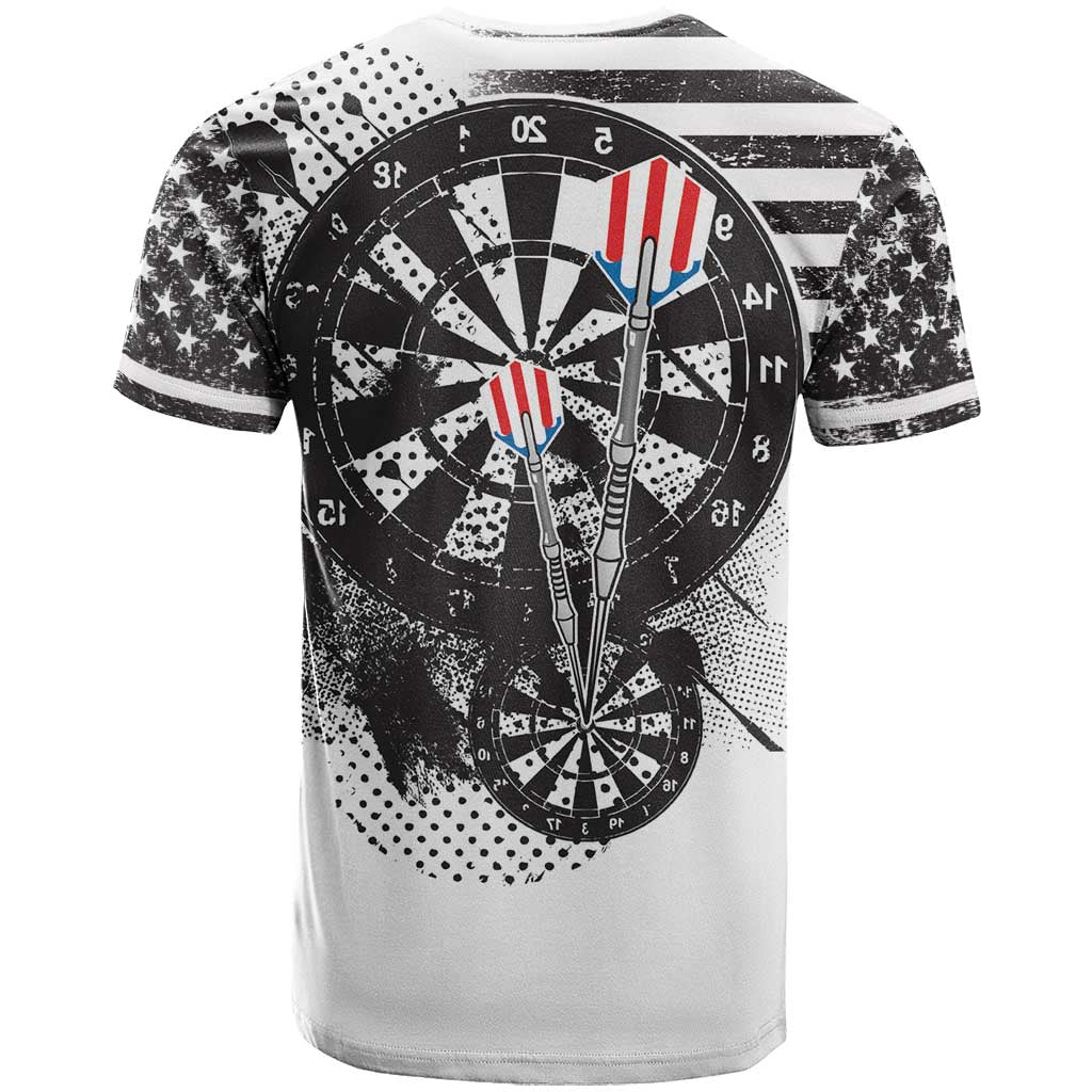 USA Darts T-Shirt American Bald Eagle with Grunge Style Graphic Tee