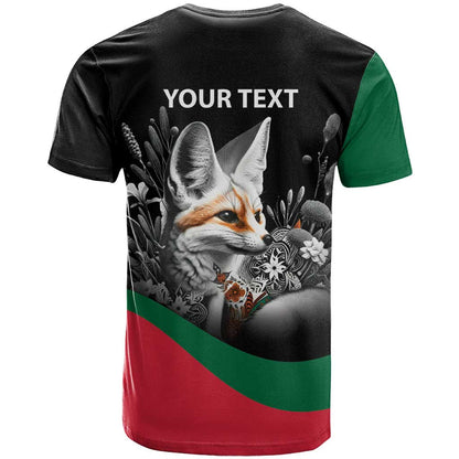 Personalized Algeria T-Shirt Algerian Flag With a Fennec Fox Graphic Tee