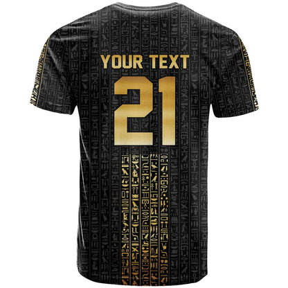 World Football 2026 Egypt Custom T-Shirt Ancient Egyptian Hieroglyphs Graphic Tee