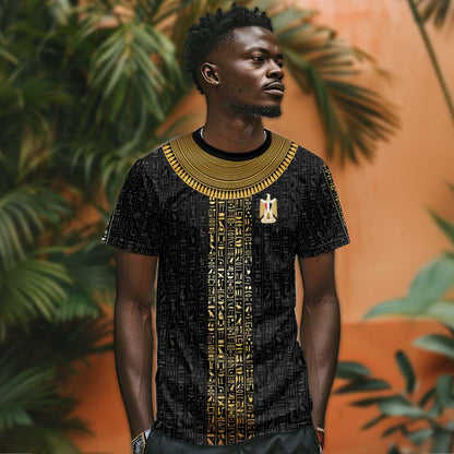 World Football 2026 Egypt Custom T-Shirt Ancient Egyptian Hieroglyphs Graphic Tee