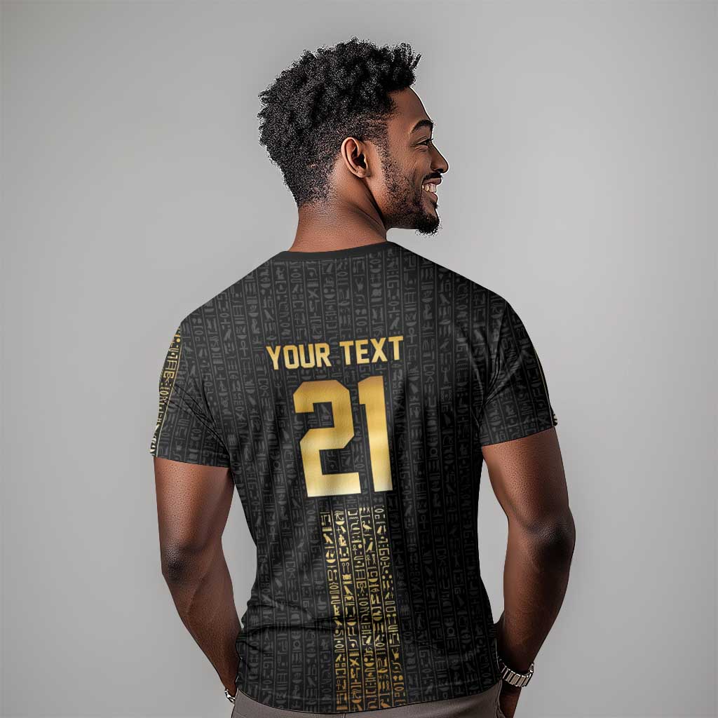 World Football 2026 Egypt Custom T-Shirt Ancient Egyptian Hieroglyphs Graphic Tee