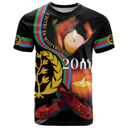 Personalized Eritrea Maelti Siwuat T-Shirt Candle Vigil Glory To Our Martyrs Eritrea Graphic Tee
