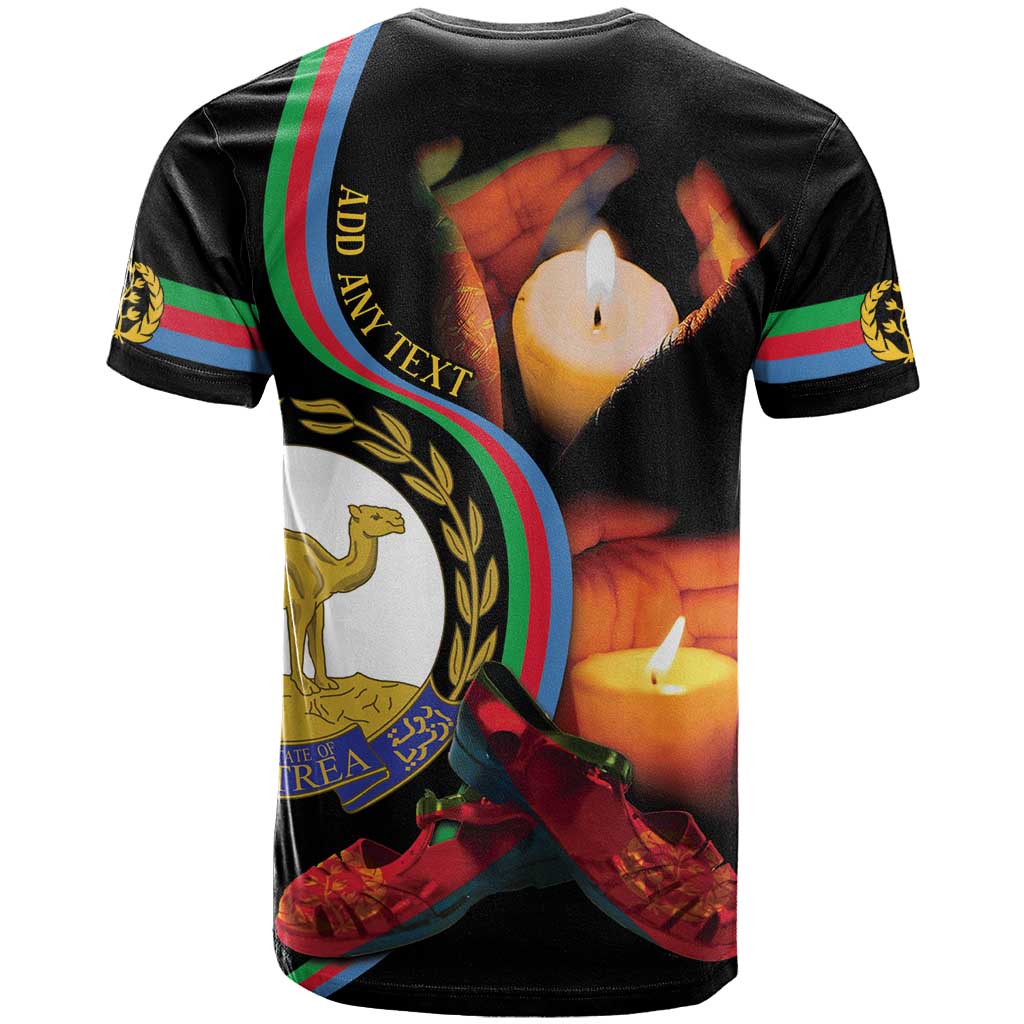 Personalized Eritrea Maelti Siwuat T-Shirt Candle Vigil Glory To Our Martyrs Eritrea Graphic Tee