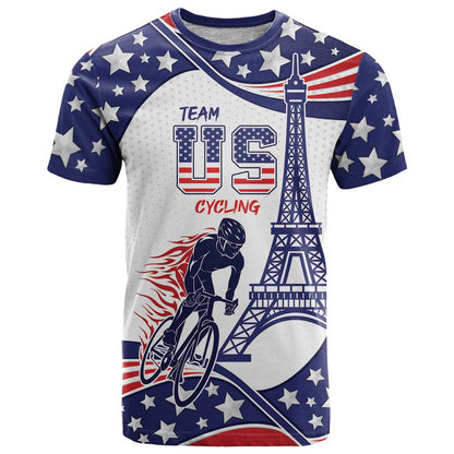 Personalized USA Cycling T-Shirt One For All Summer Sport Graphic Tee