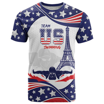 Personalized USA Swimming T-Shirt One For All Summer Sport Graphic Tee