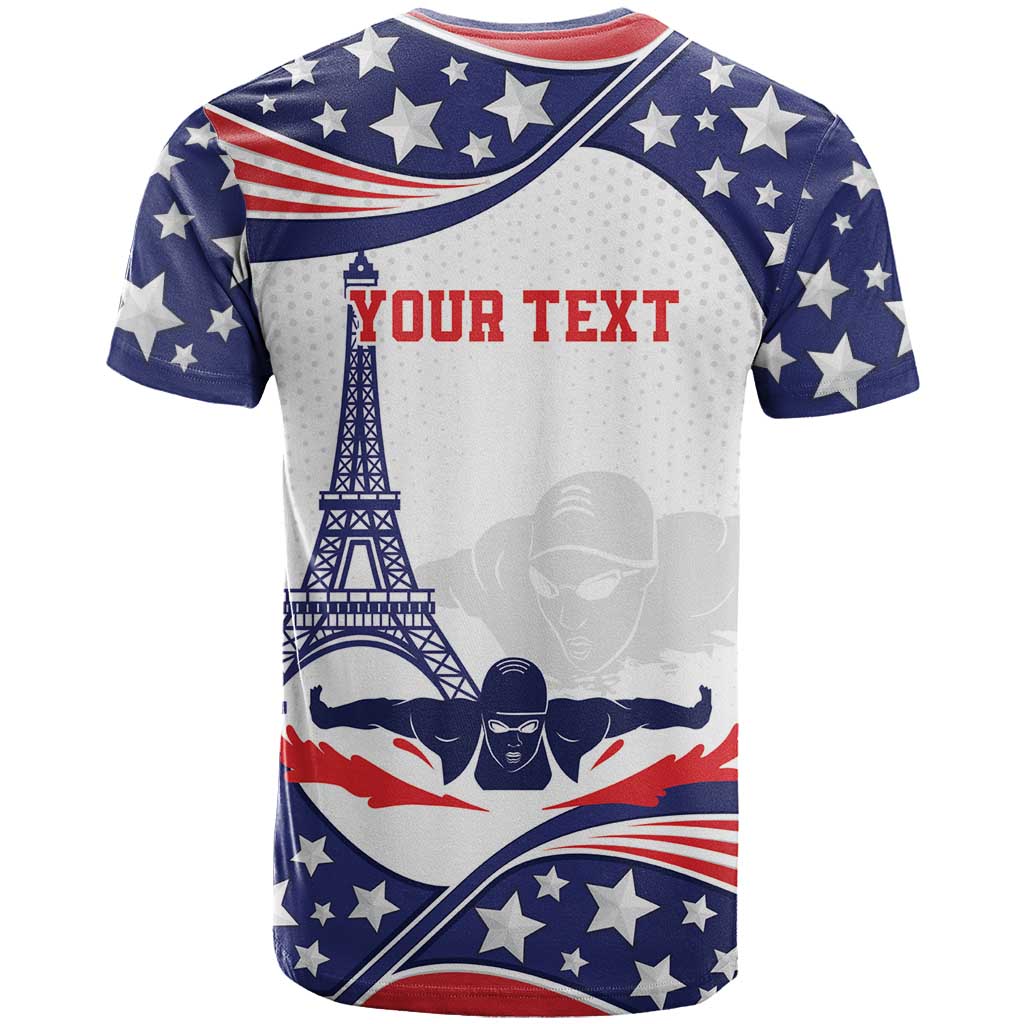 Personalized USA Swimming T-Shirt One For All Summer Sport Graphic Tee