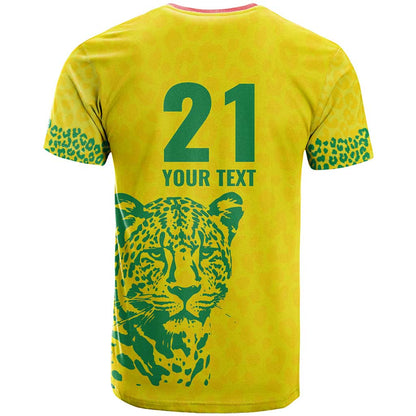 Custom Guyana Golden Jaguars T-Shirt Heritage Flame Edition Graphic Tee