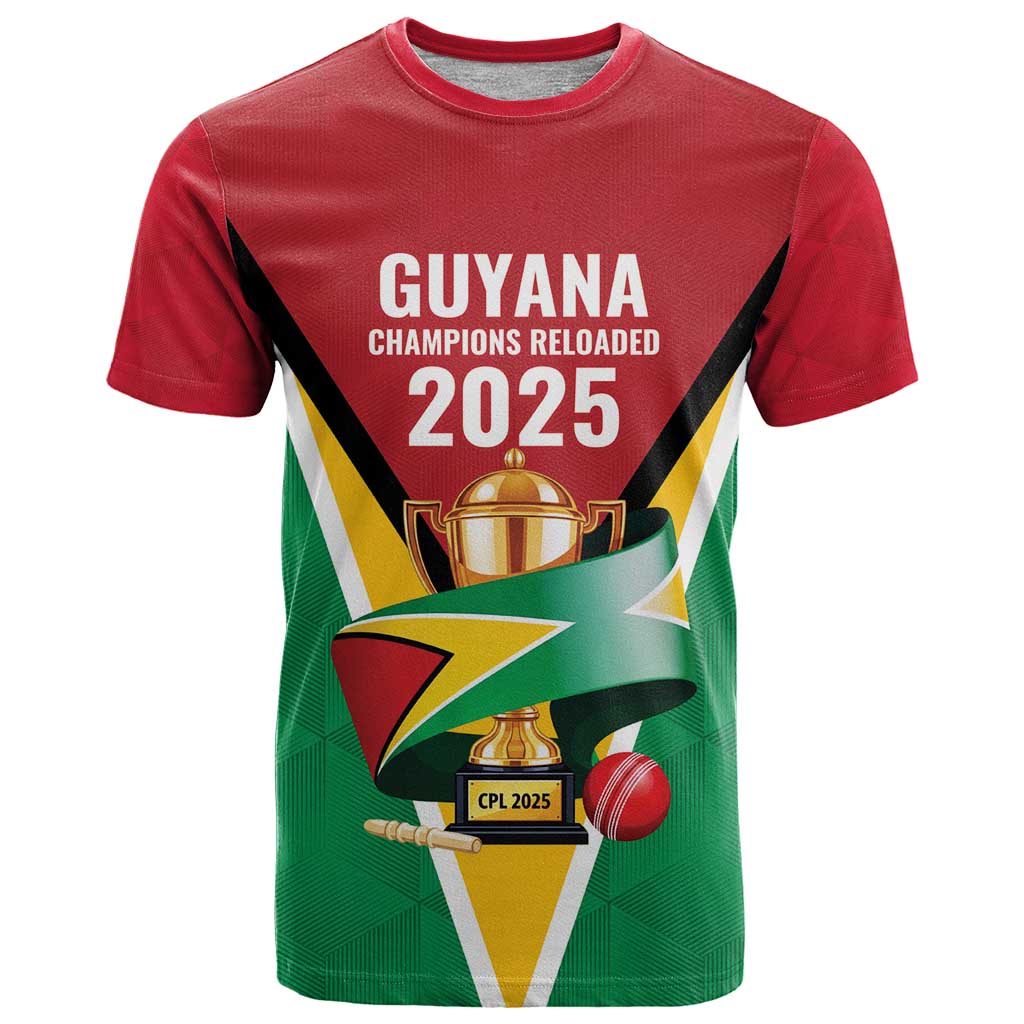 Custom Guyana Champions Reloaded 2025 T-Shirt Caribbean Cricket Supporter Amazon Warriors Graphic Tee
