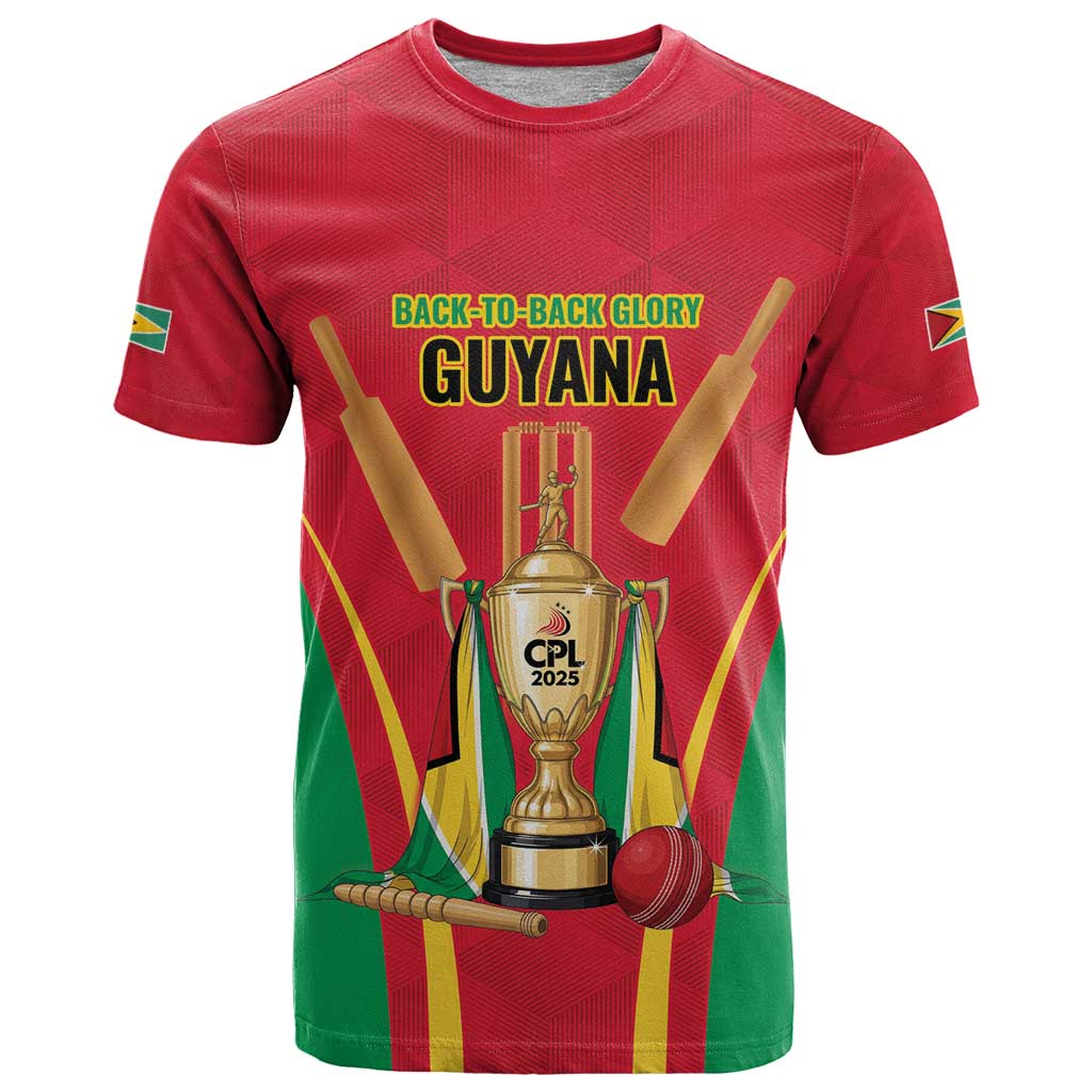Custom Guyana Victory Run 2025 T-Shirt Caribbean Cricket Supporter Amazon Warriors Graphic Tee