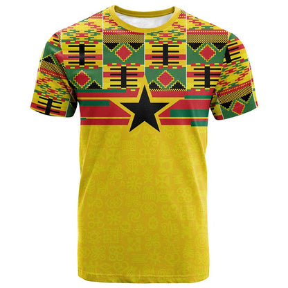 World Football 2026 Ghana Custom T-Shirt Black Stars African Kente Pattern Graphic Tee
