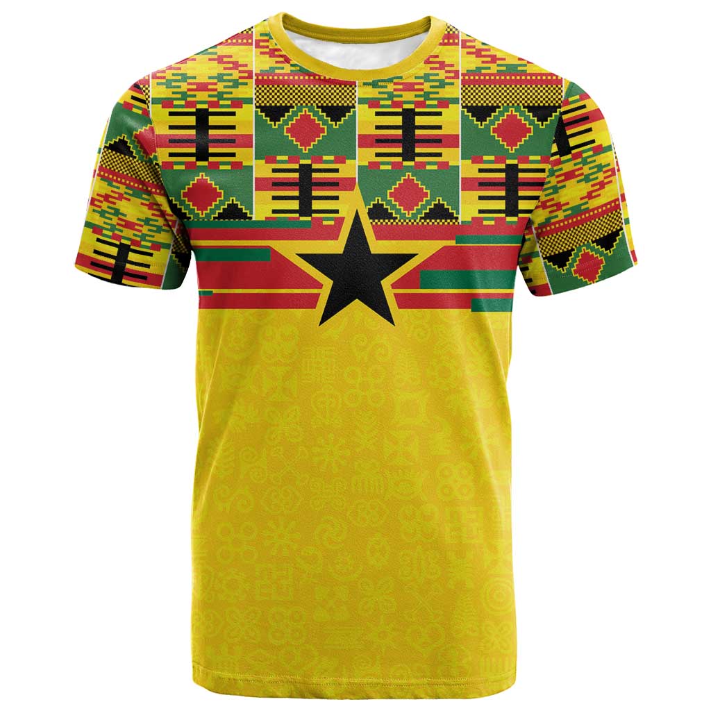 World Football 2026 Ghana Custom T-Shirt Black Stars African Kente Pattern Graphic Tee