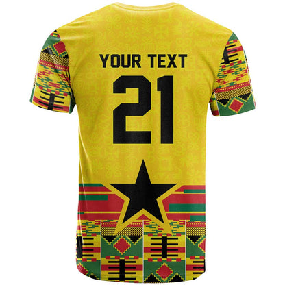 World Football 2026 Ghana Custom T-Shirt Black Stars African Kente Pattern Graphic Tee
