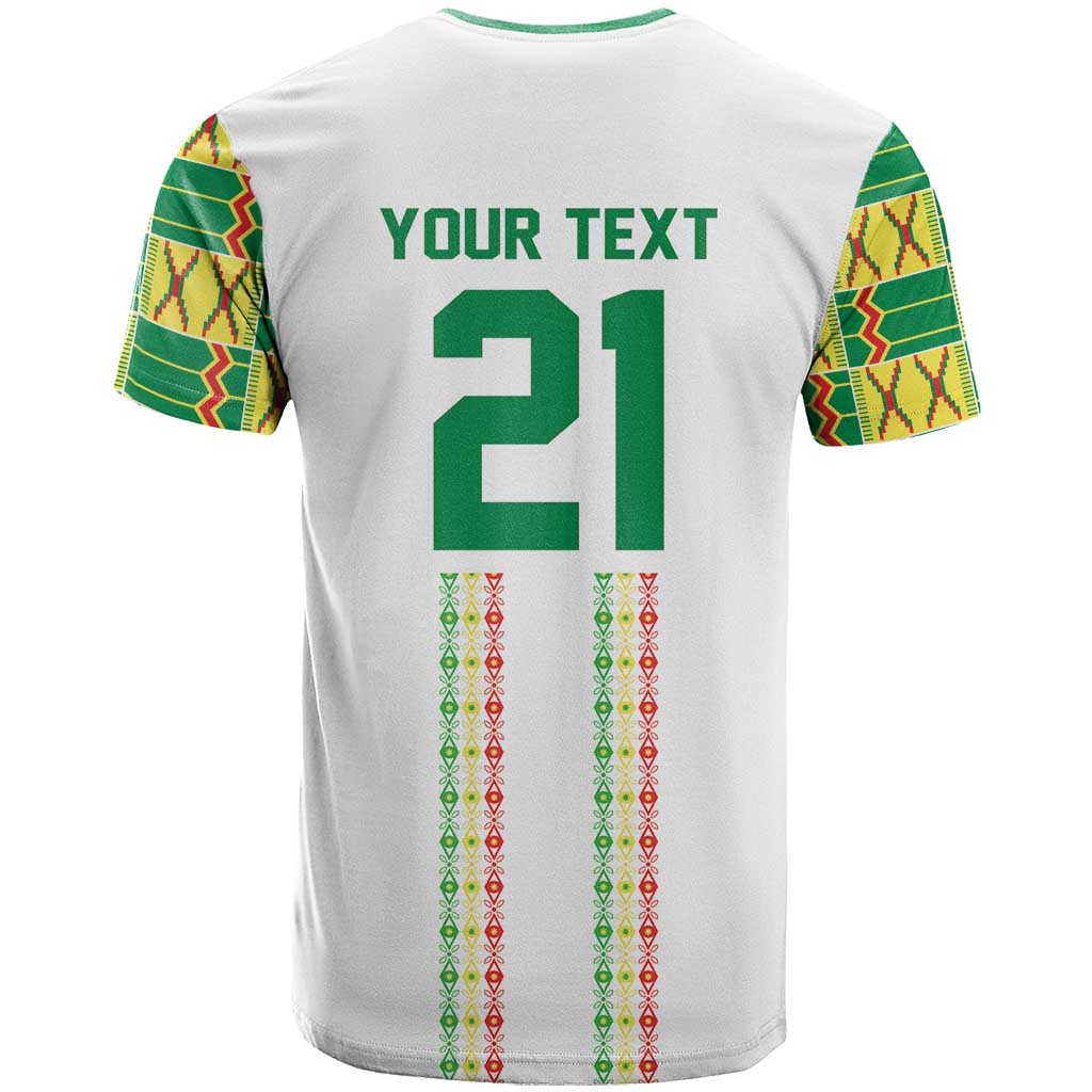 World Football 2026 Senegal Custom T-Shirt African Kente White Pattern Graphic Tee