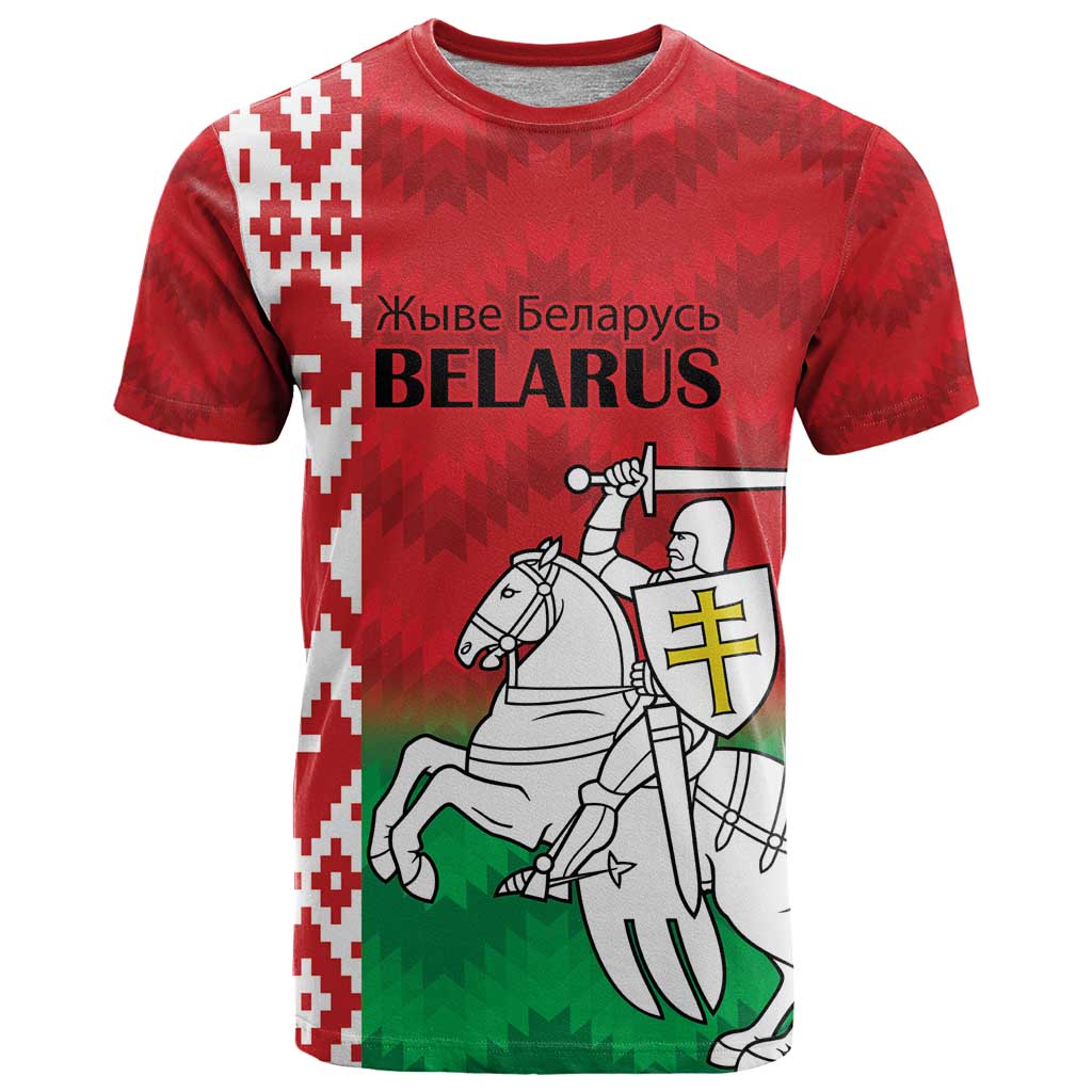 Republic of Belarus T-Shirt Pahonia Rushnyk Pattern Graphic Tee